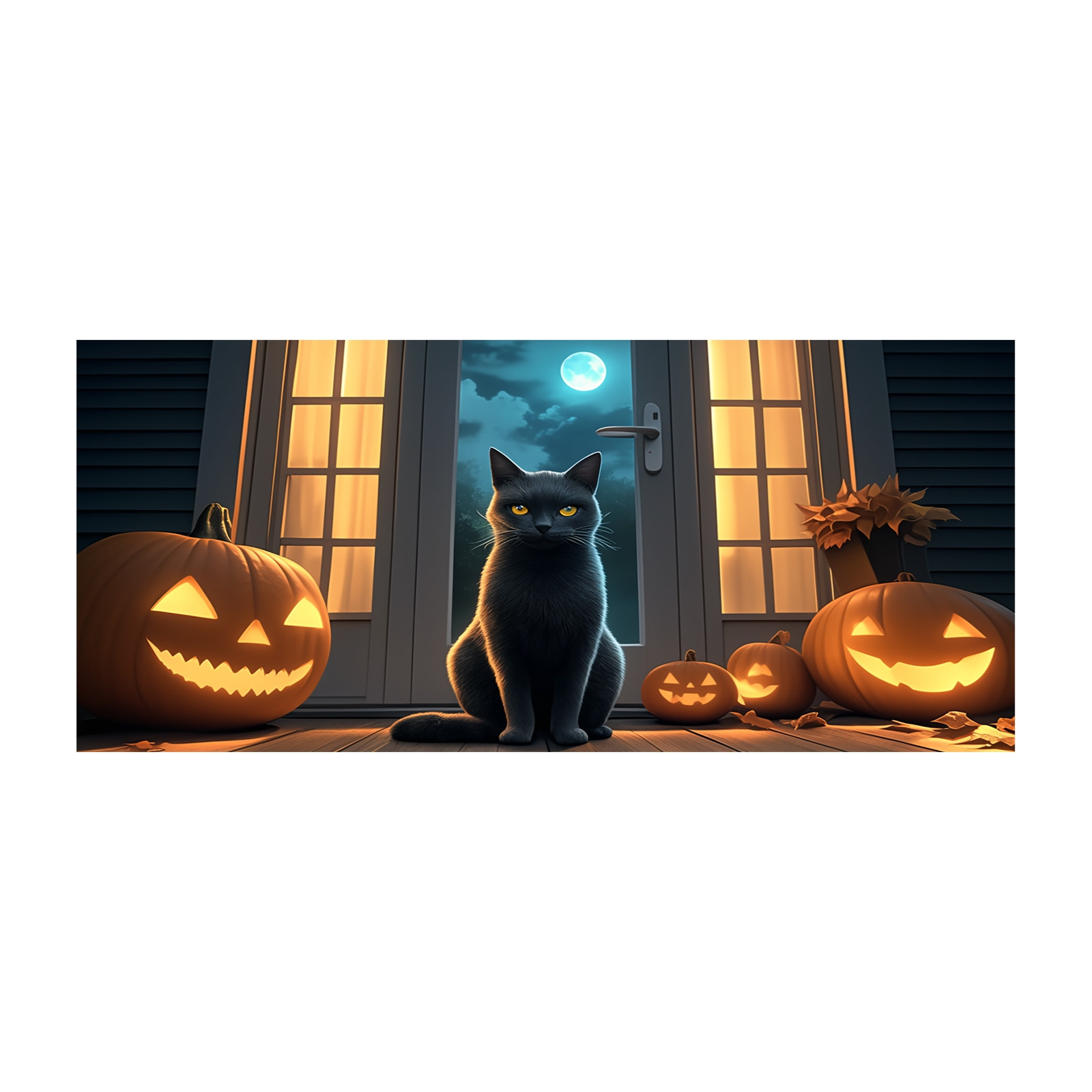 thumbnail image 2 of Banderín Para Puerta De Garaje De Halloween Gracias A Su Mecanismo De Instalación Fácil De Usar Y A Su Diseño Extraño E Interesante, Colgar Este Banderín Es Muy Sencillo., 2 of 2